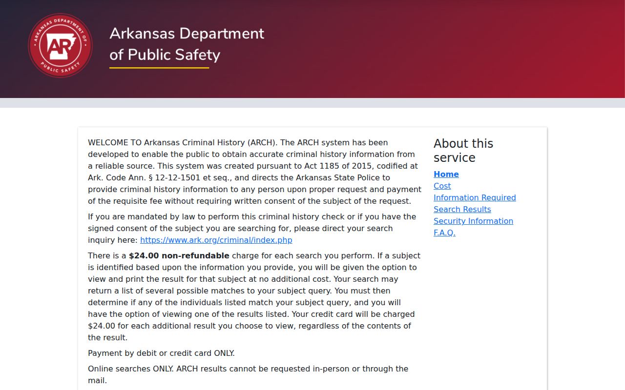 Clay County criminal history ARCH Arkansas portal