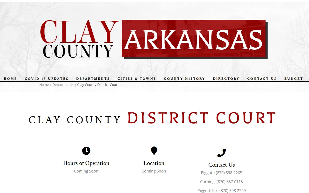 Clay County criminal records district court contacts