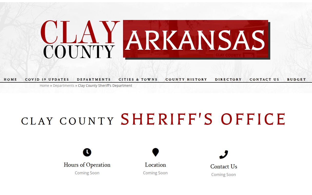 Clay County criminal records sheriff department page