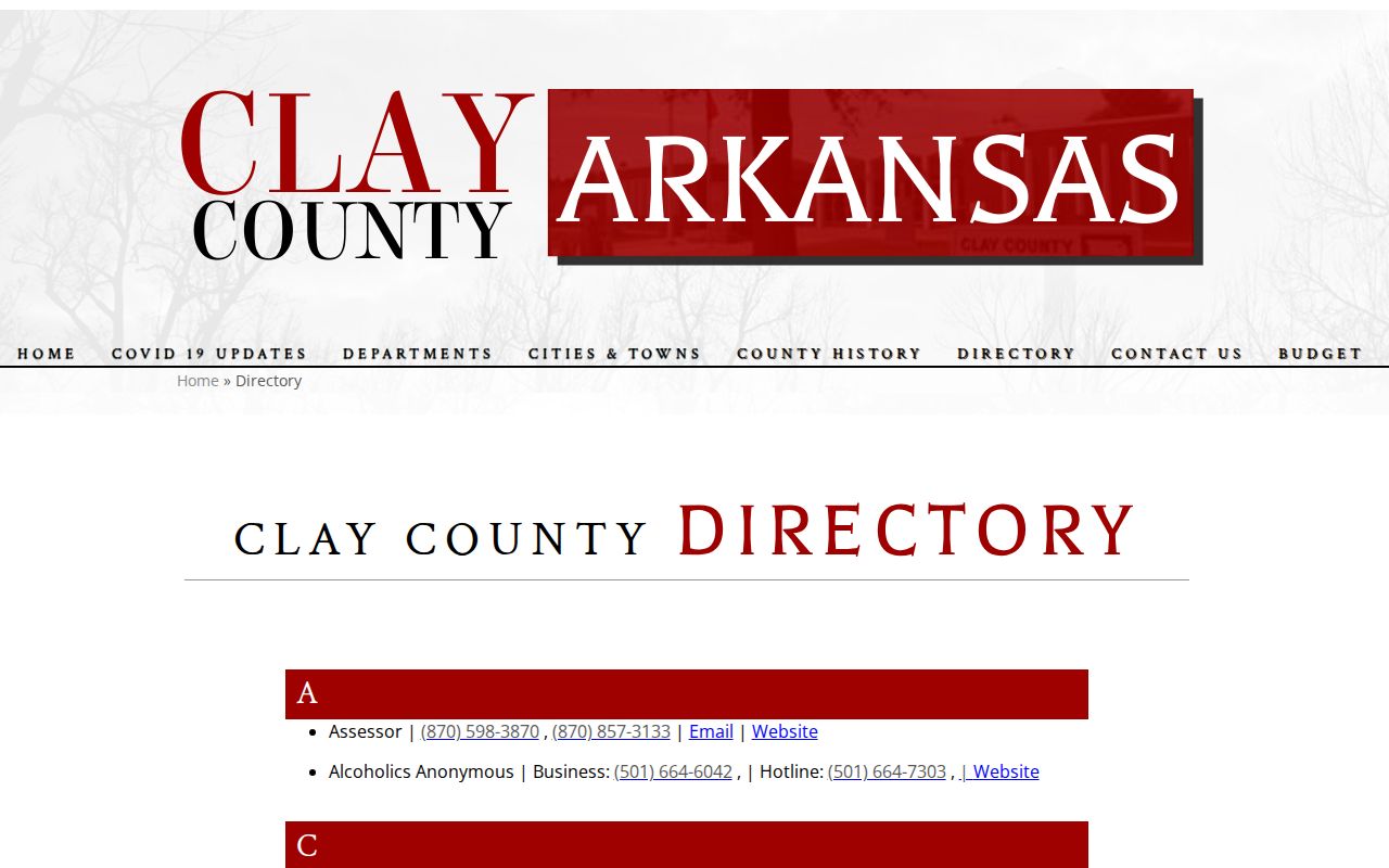 Clay County criminal records directory contacts
