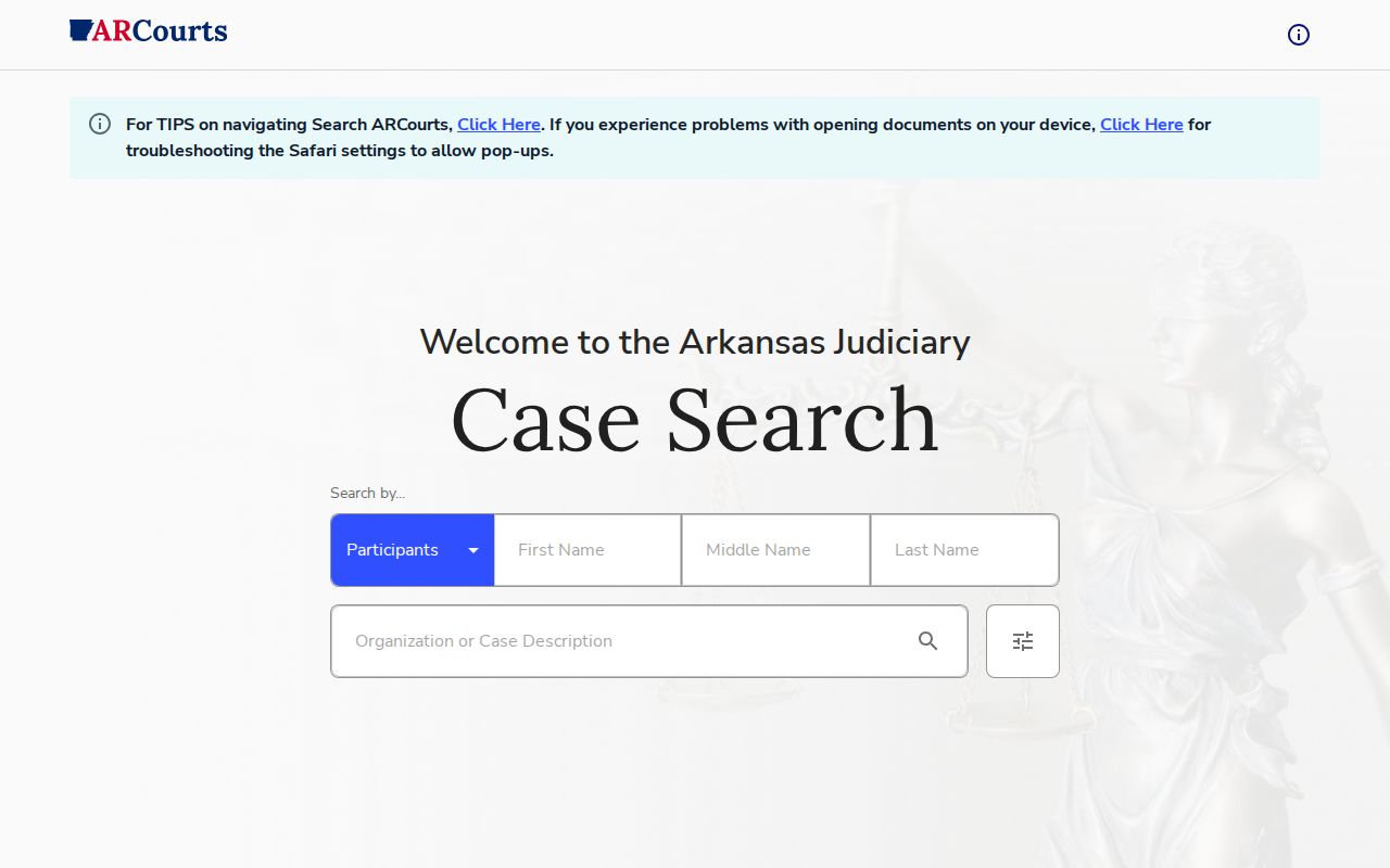 Clay County criminal court cases newer Search ARCourts interface