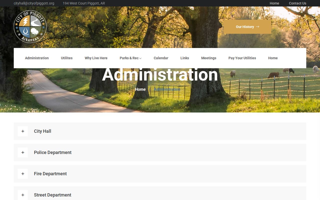 Piggott criminal records police administration contact