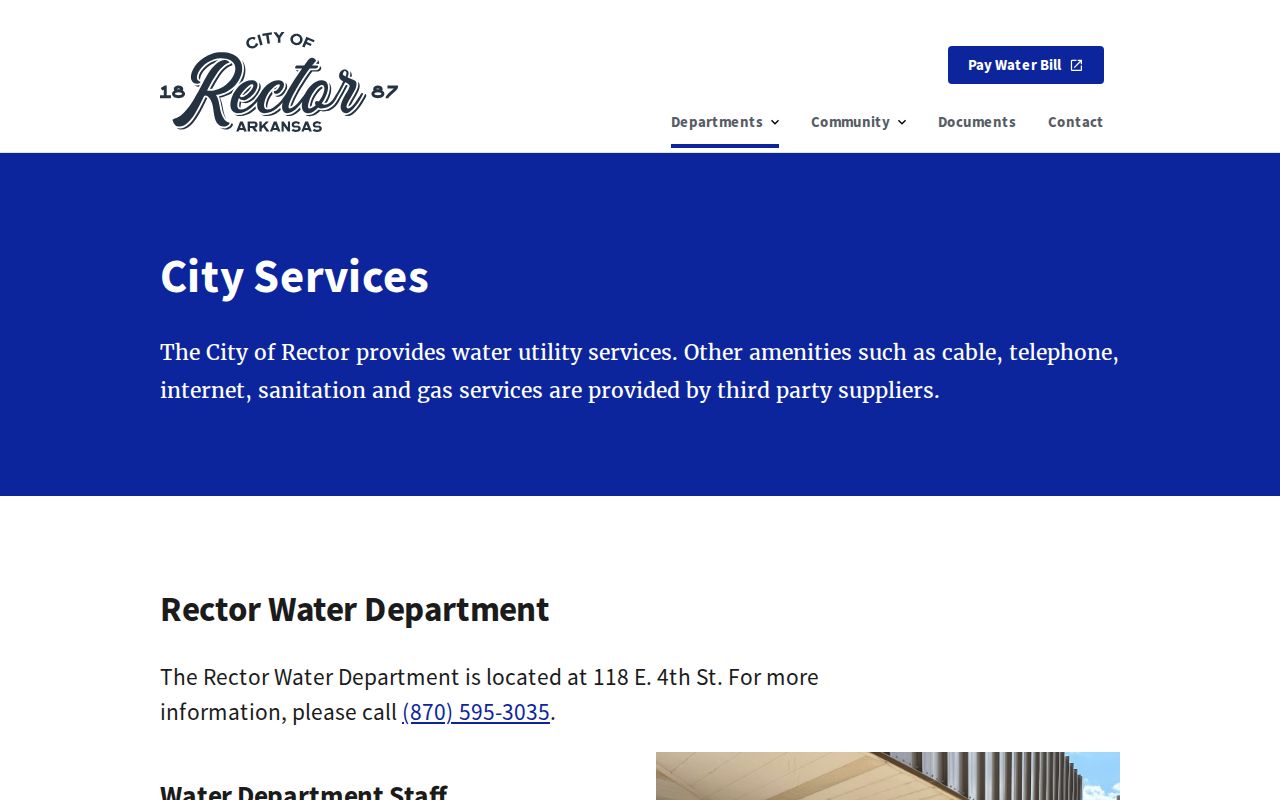 Rector criminal records city services police department listing