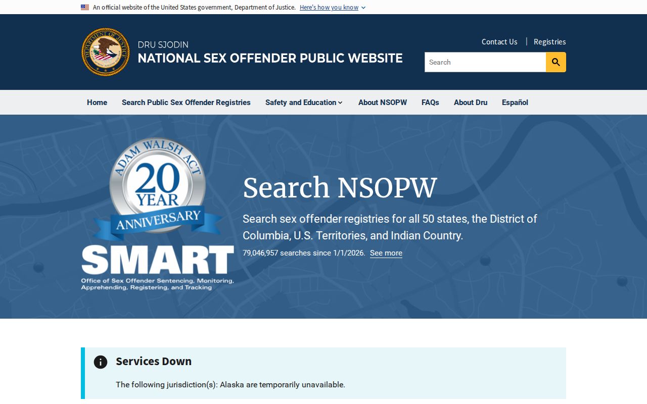 Clay County sex offender search national NSOPW portal