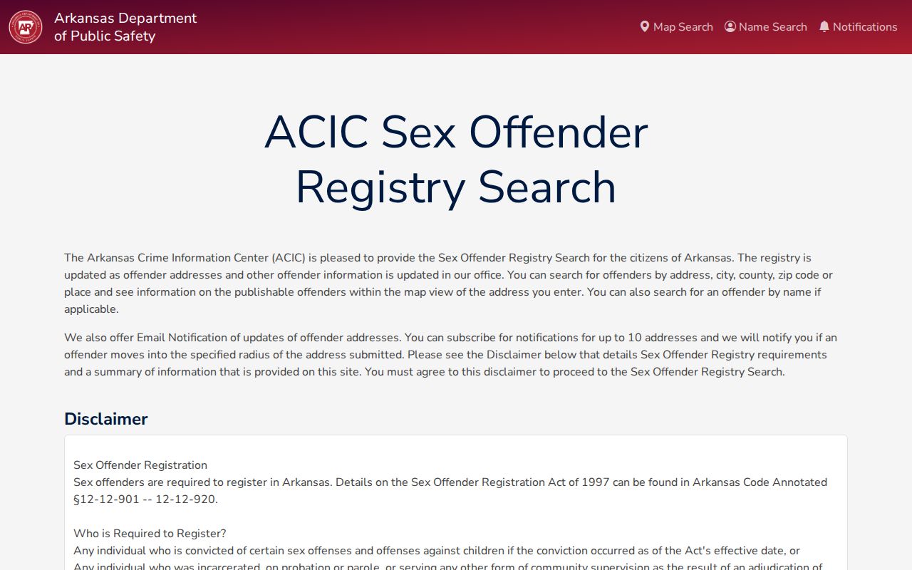 Clay County sex offender search Arkansas registry portal